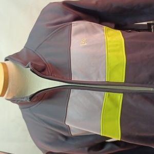 NWT New Era full zip jacket gray, light gray lime green